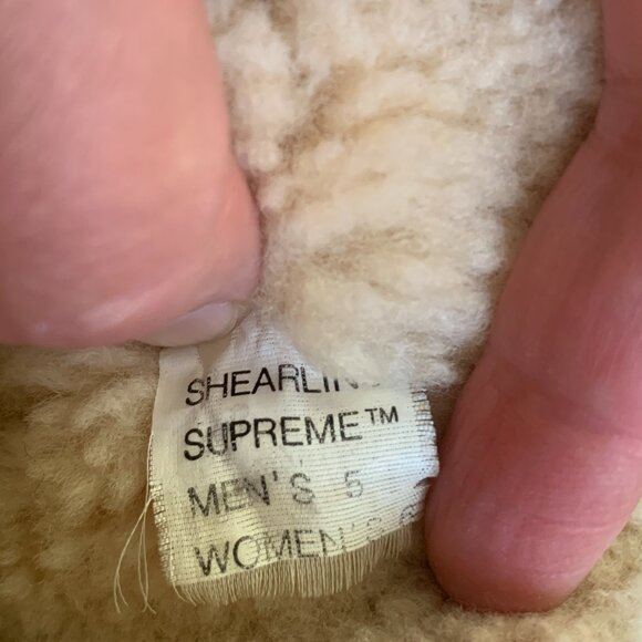 Shearling Supreme Sheepskin Lined Winter Boots Youth Girls Womens Beige Tan sz 6 - Picture 11 of 13
